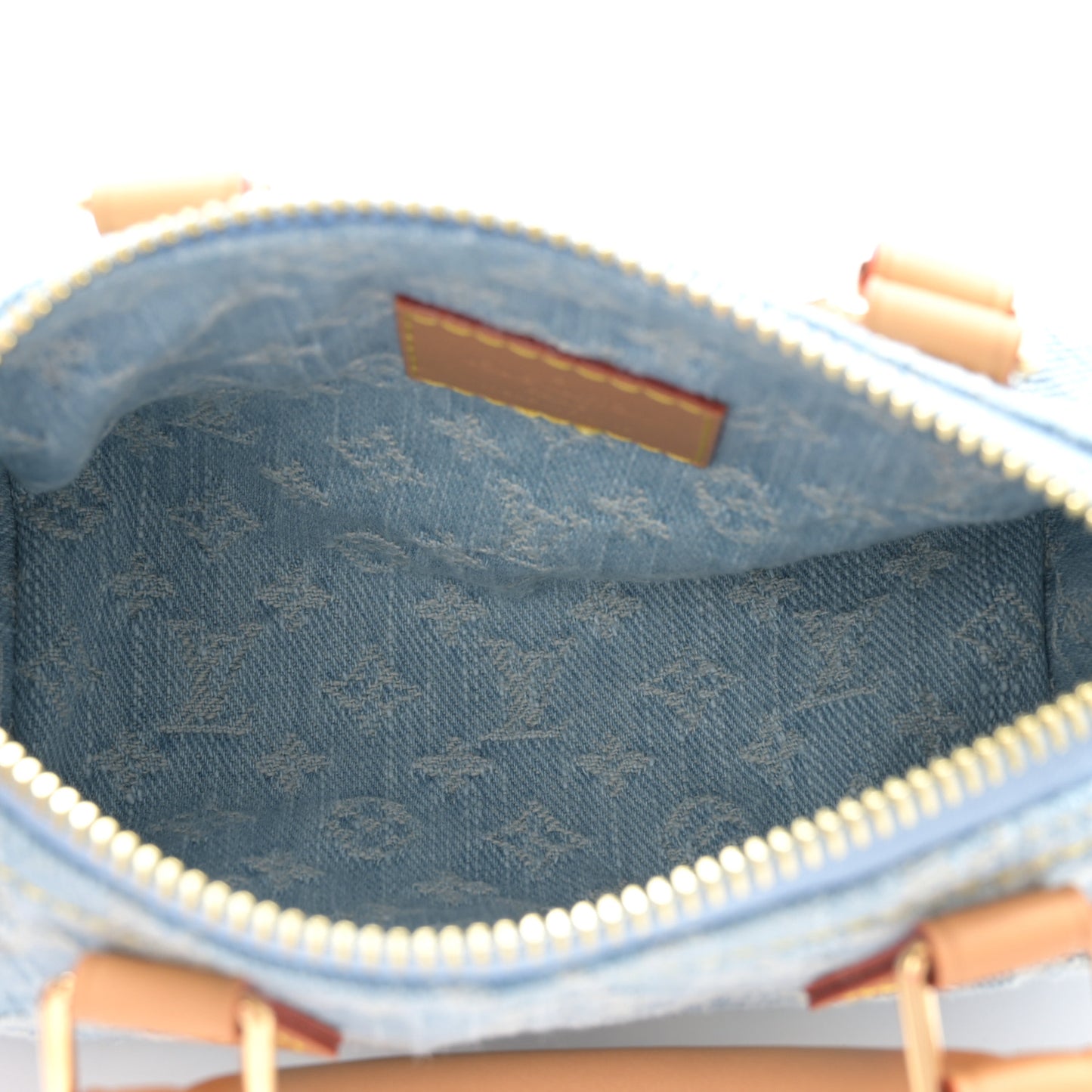 Monogram Denim Nano Speedy Sky Blue