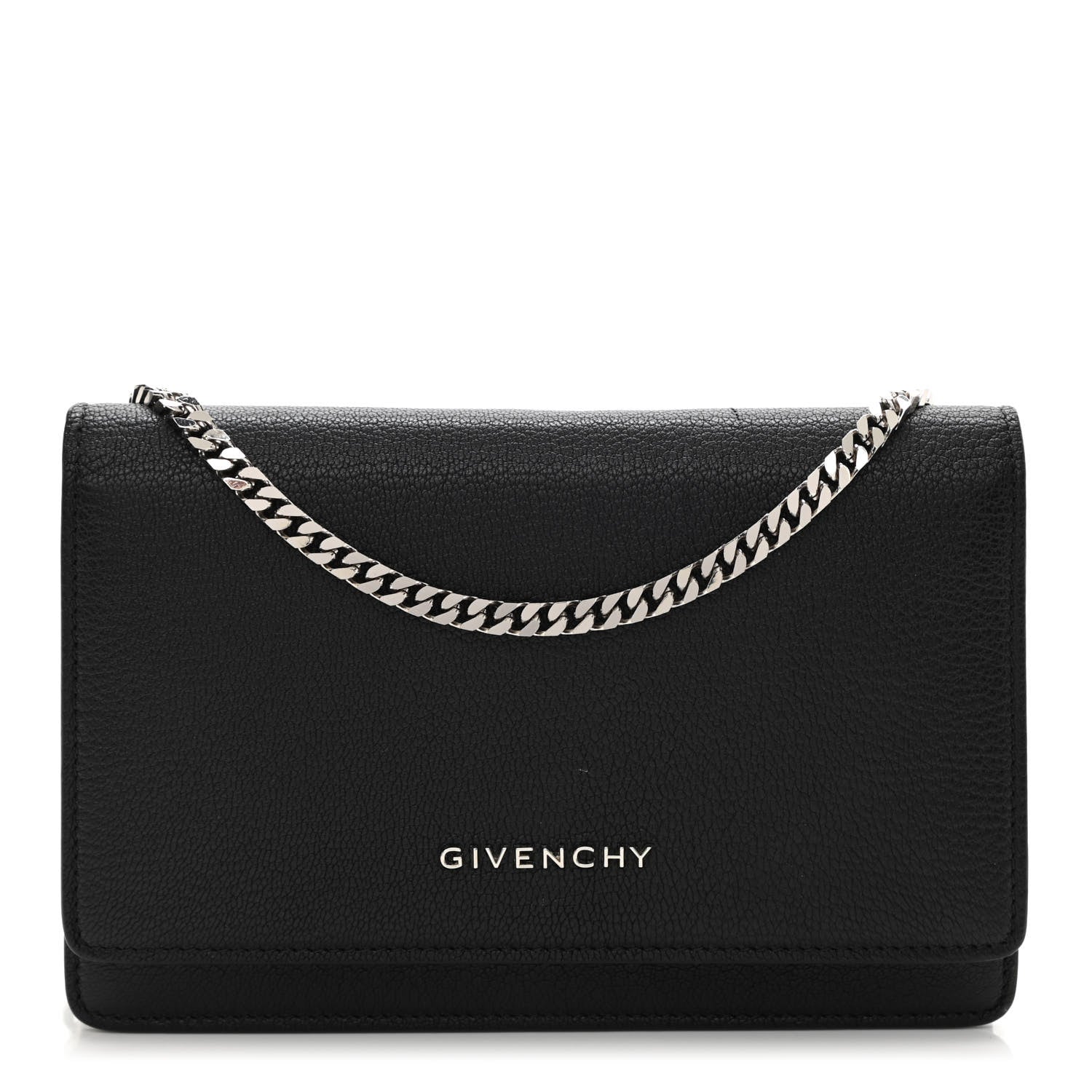Givenchy Sugar Goatskin Pandora Chain Wallet Black 1 of 12