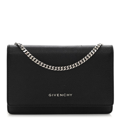 Givenchy Sugar Goatskin Pandora Chain Wallet Black 1 of 12