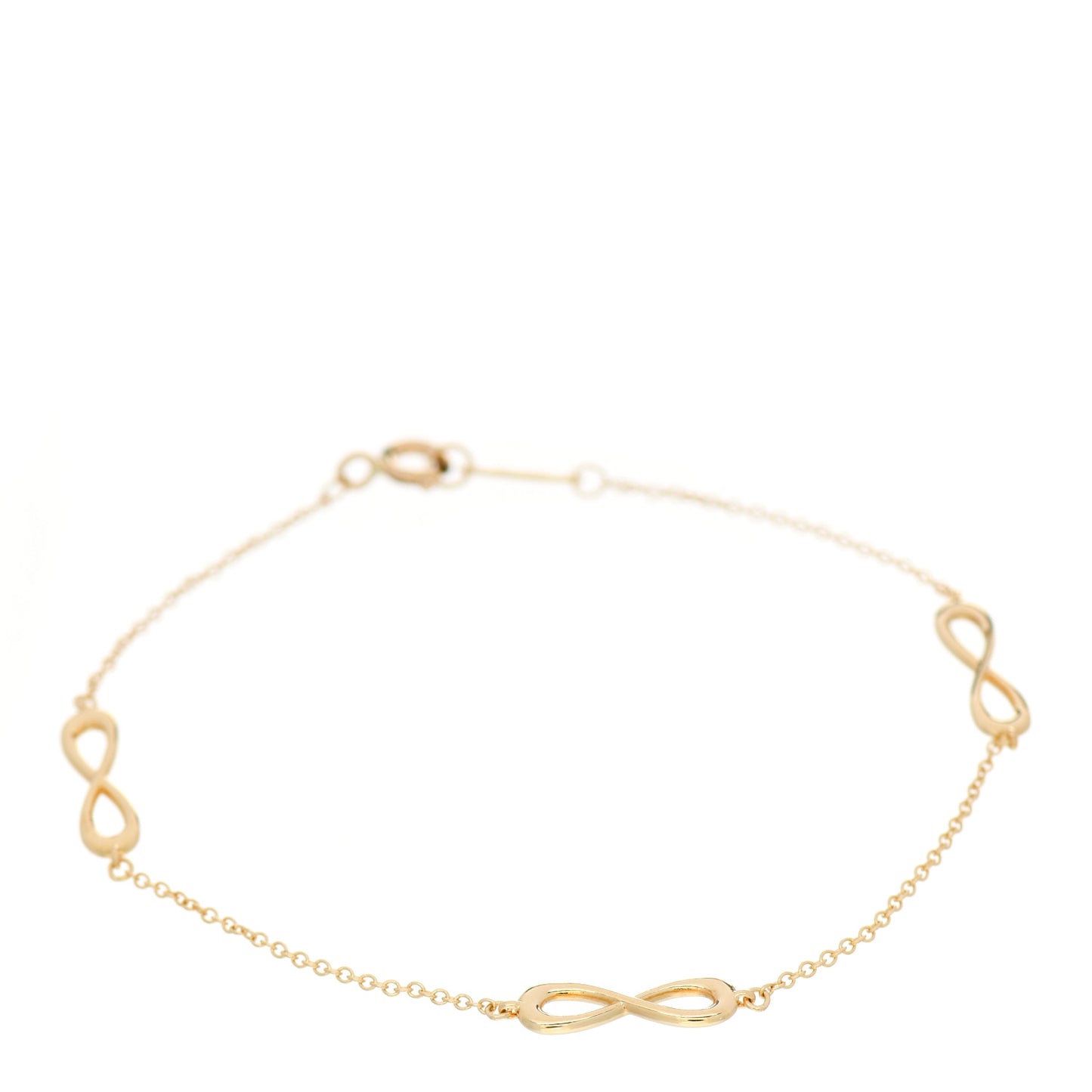 18K Yellow Gold Infinity Endless Bracelet