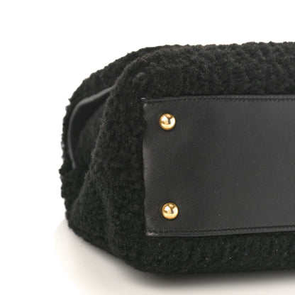 Chanel Shearling Lambskin Medium Coco Handle Flap Black 8 of 12