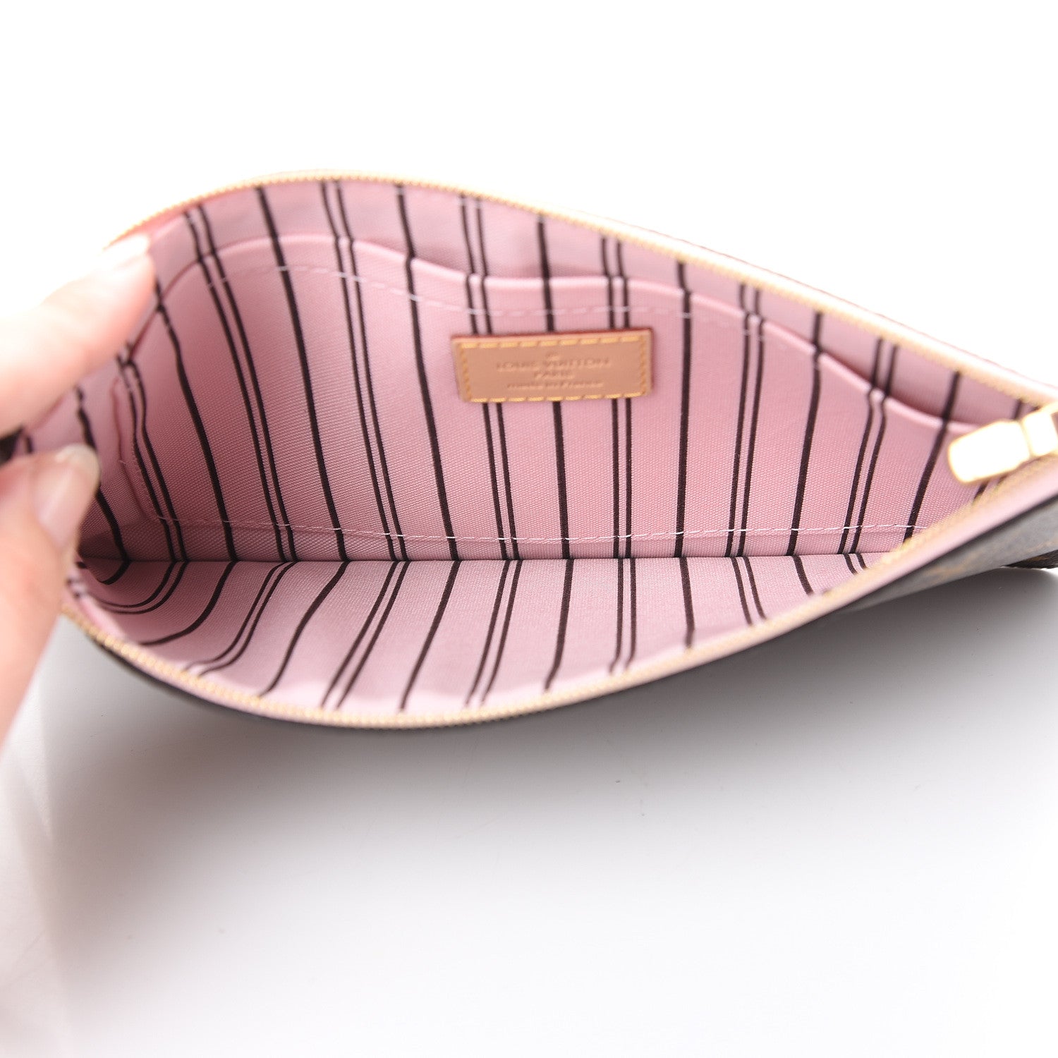 Louis Vuitton Monogram Neverfull MM GM Pochette Rose Ballerine 4 of 7
