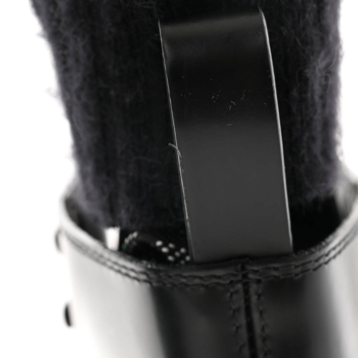 Jimmy Choo Calfskin Knit Wool Chike Ankle Boots 35 Black 9 of 9