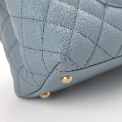 Chanel Caviar Quilted Small Coco Handle Flap Blue 11 of 11