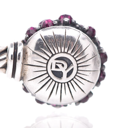 David Yurman Sterling Silver Garnet Berries Cable Bracelet 4 of 5