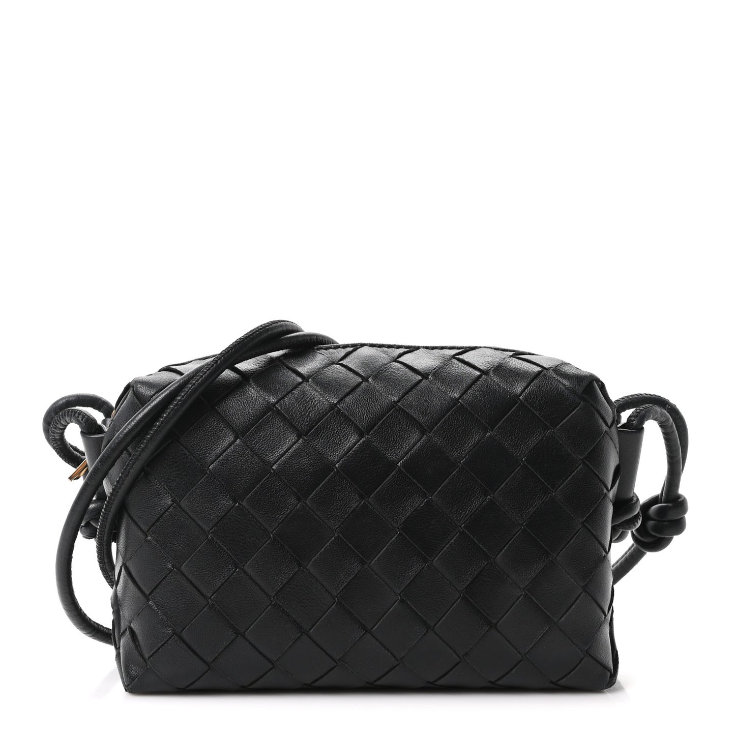 Nappa Intrecciato Mini Loop Camera Bag Black