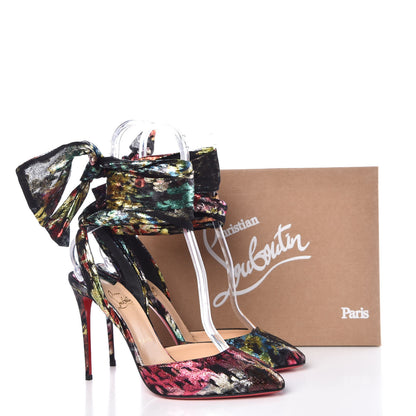 Christian Louboutin Lurex Atlantide Eloise Du Desert 100 Pumps 39.5 Black Multicolor 10 of 10