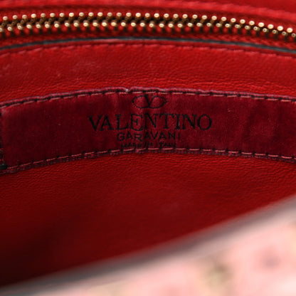 Valentino Garavani Metallic Wrinkled Lambskin Medium Rockstud Spike Shoulder Bag Lipstick 6 of 10
