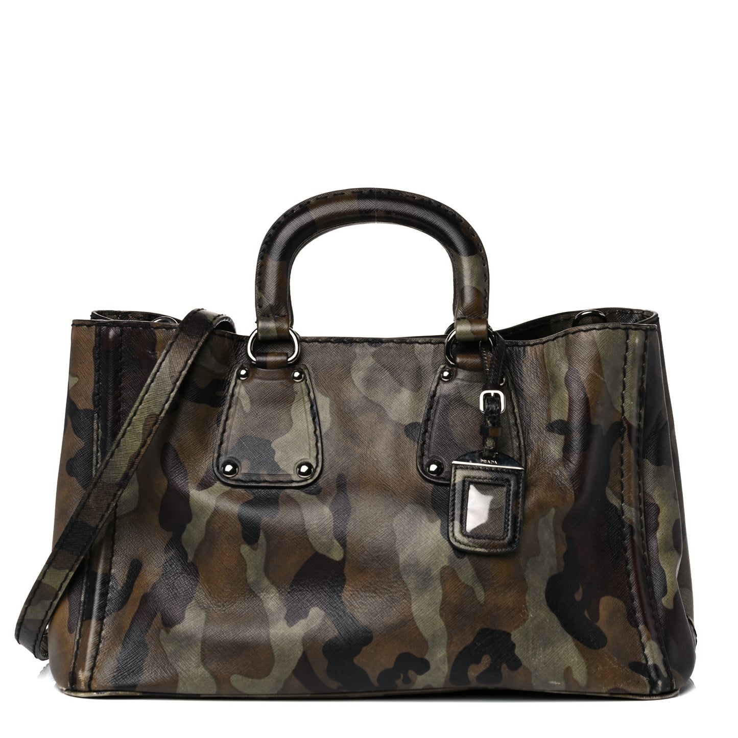 Saffiano Camouflage Military Tote Mimetico