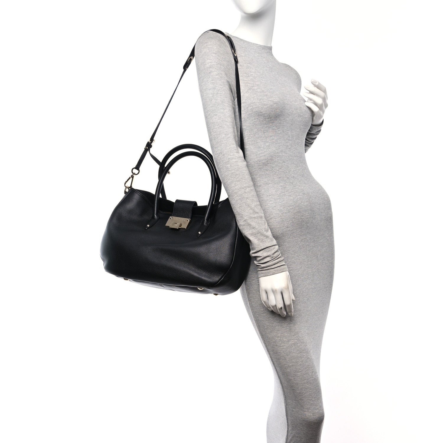 Jimmy Choo Grainy Calf Rania Black 3 of 9