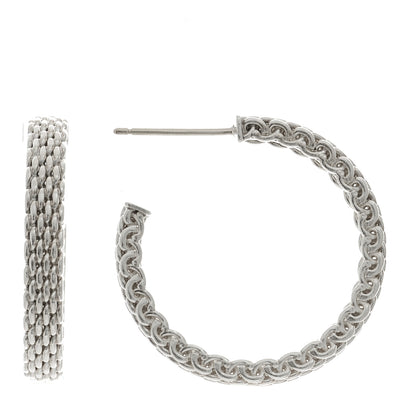 Tiffany Sterling Silver Narrow Somerset Hoop Earrings 1 of 4