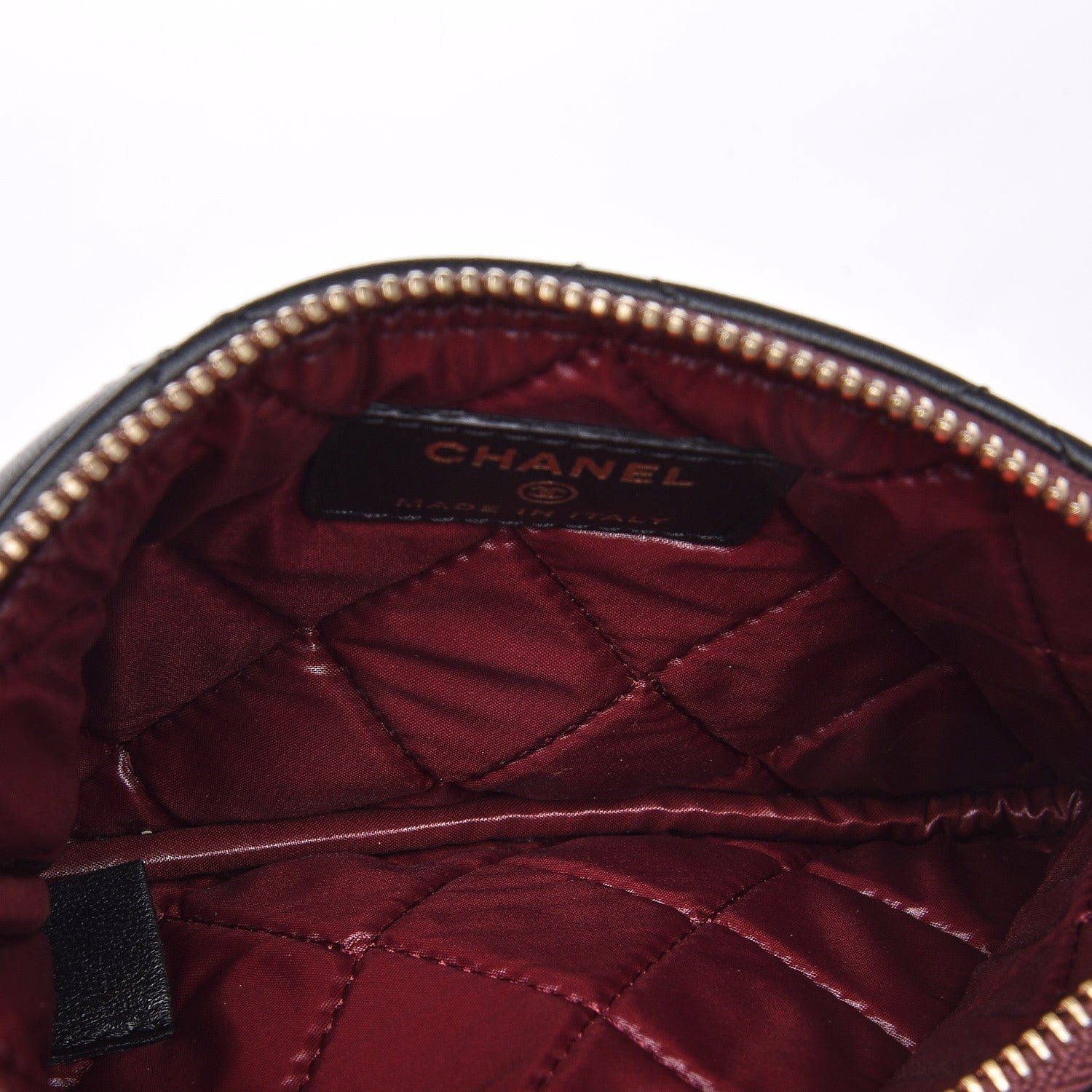 Chanel Lambskin Quilted Small Cosmetic Case Black 5 of 8