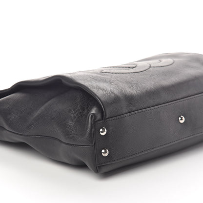 Chanel Caviar Large CC Tuck Tote Black 9 of 10
