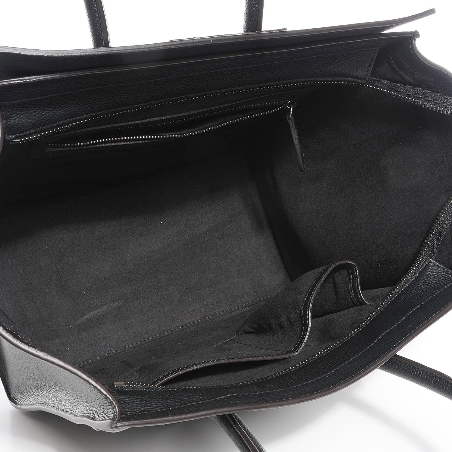 Celine Drummed Calfskin Mini Luggage Black 5 of 8