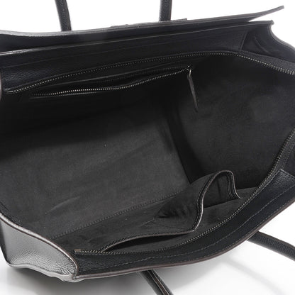 Celine Drummed Calfskin Mini Luggage Black 5 of 8