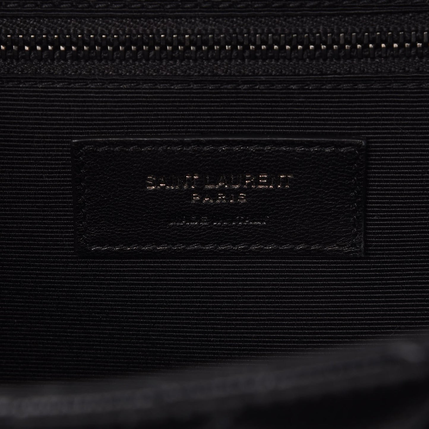 Grain De Poudre Textured Mixed Matelasse Large Triquilt Monogram Satchel Black