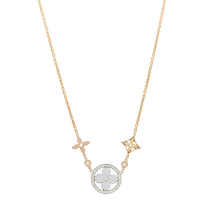 Louis Vuitton 18K Yellow White Rose Gold Diamond Idylle Blossom XL Pendant Necklace 1 of 5