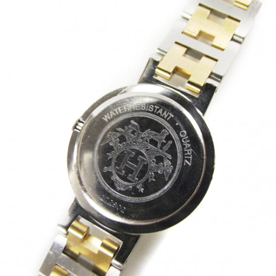Hermes Stainless Steel 24mm Clipper Quartz Watch Gold 5 of 6