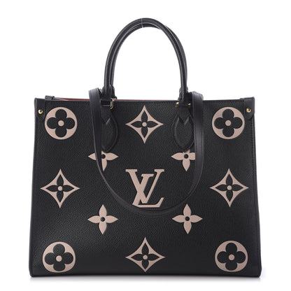 Louis Vuitton Empreinte Monogram Giant Onthego MM Black Beige 1 of 10