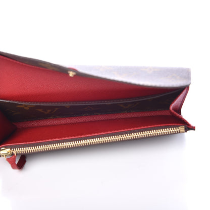 Louis Vuitton Monogram Emilie Wallet Red 5 of 8