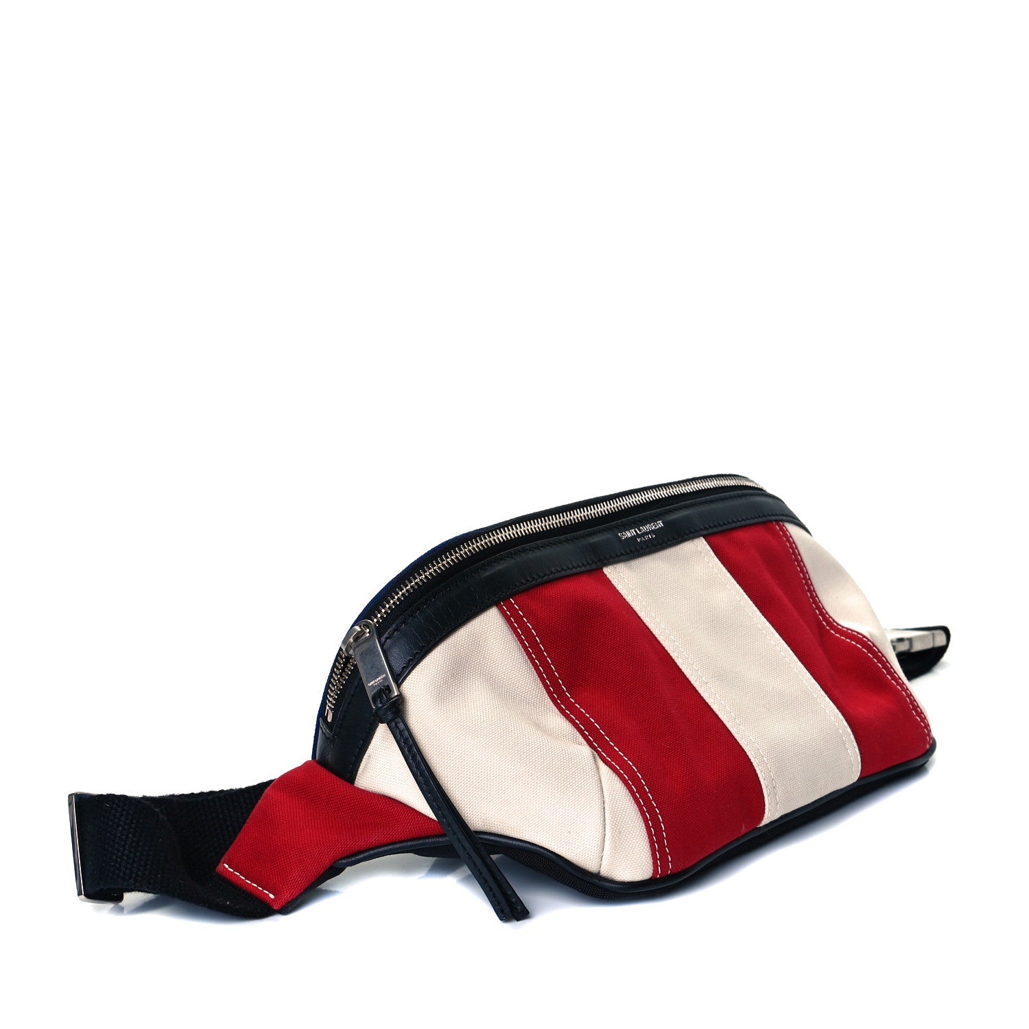 Saint Laurent Canvas Classic Belt Bag Red Blue White 5 of 7