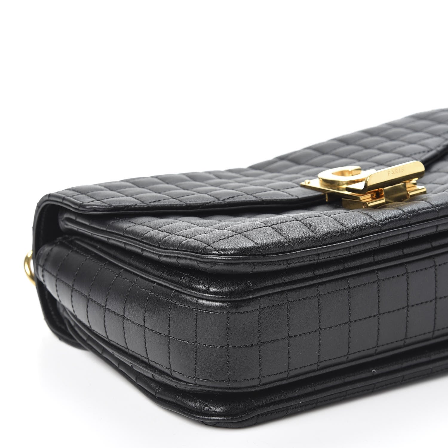 Celine Calfskin Quilted Medium C Bag Black 5 of 9