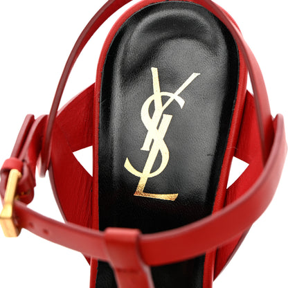 Saint Laurent Calfskin Tribute 105 Platform Sandals 38.5 New Red 7 of 14