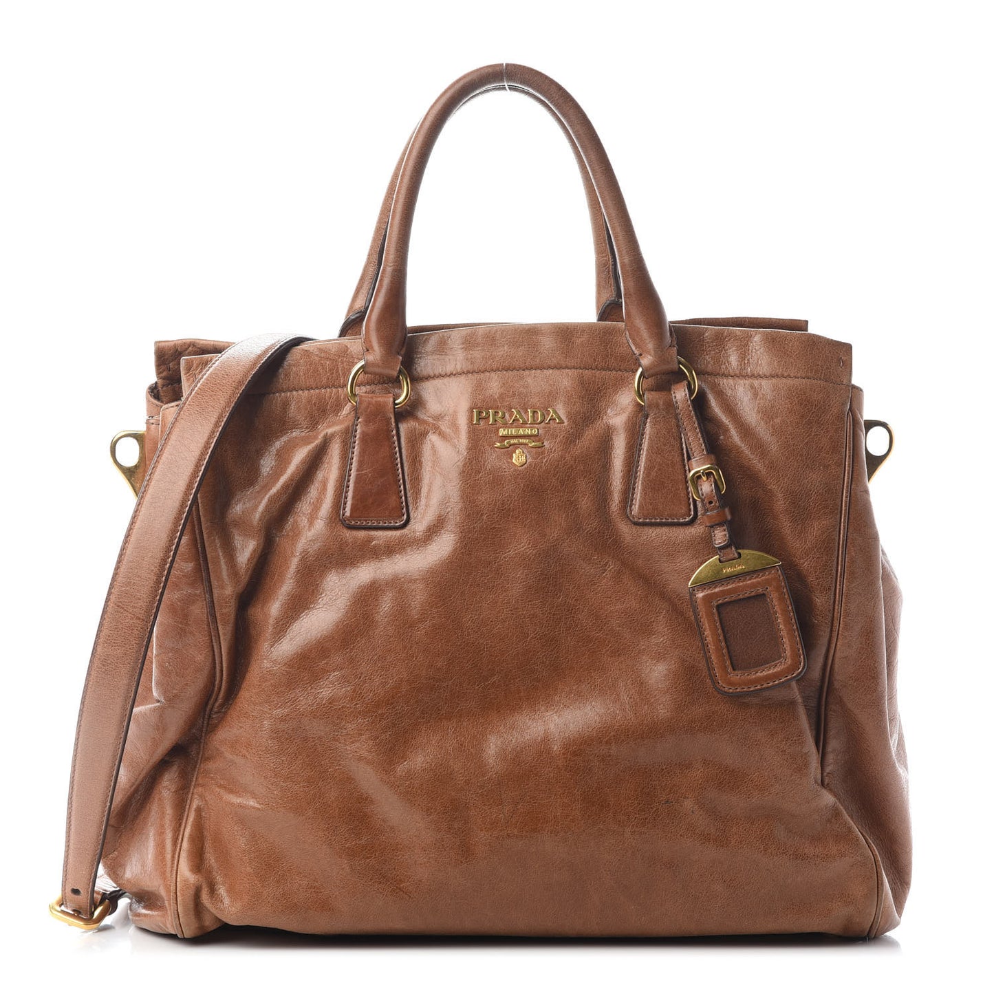 Vitello Daino Tote Brandy