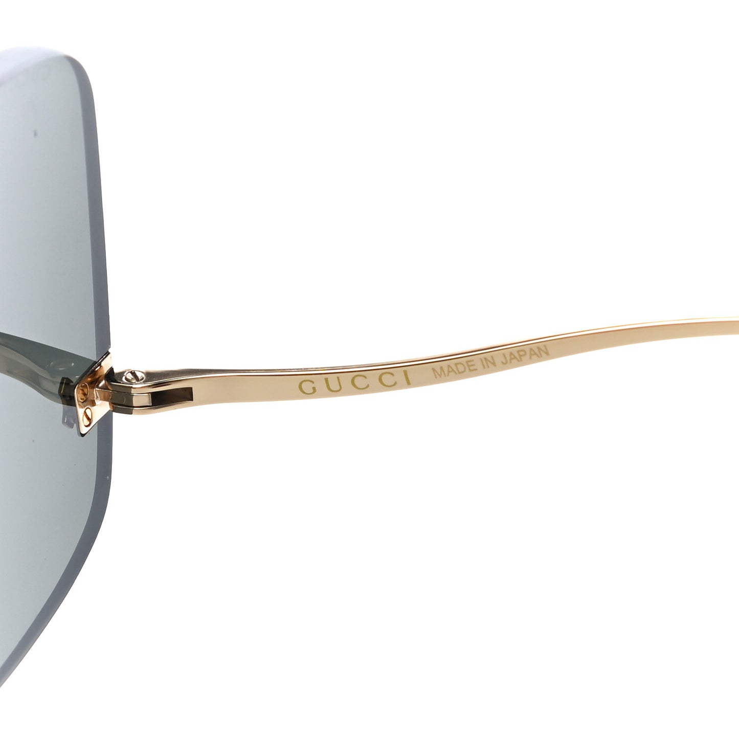 Metal Rimless Sunglasses GG0352S Gold