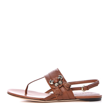 Gucci Saddle Soft Lux GG Marrakech Thong Sandals 35.5 Ginger Bread 1 of 11