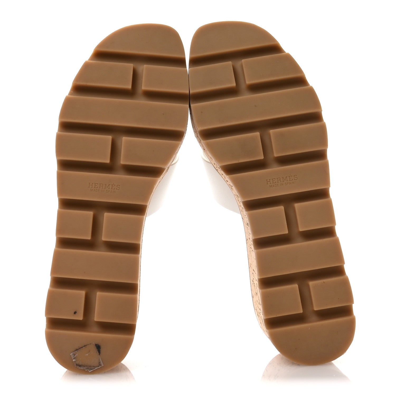 Hermes Calfskin Cork Eze 30 Sandals 37 White 6 of 9