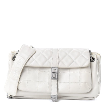 Chanel Lambskin Quilted Accordion Mademoiselle Flap White 1 of 17