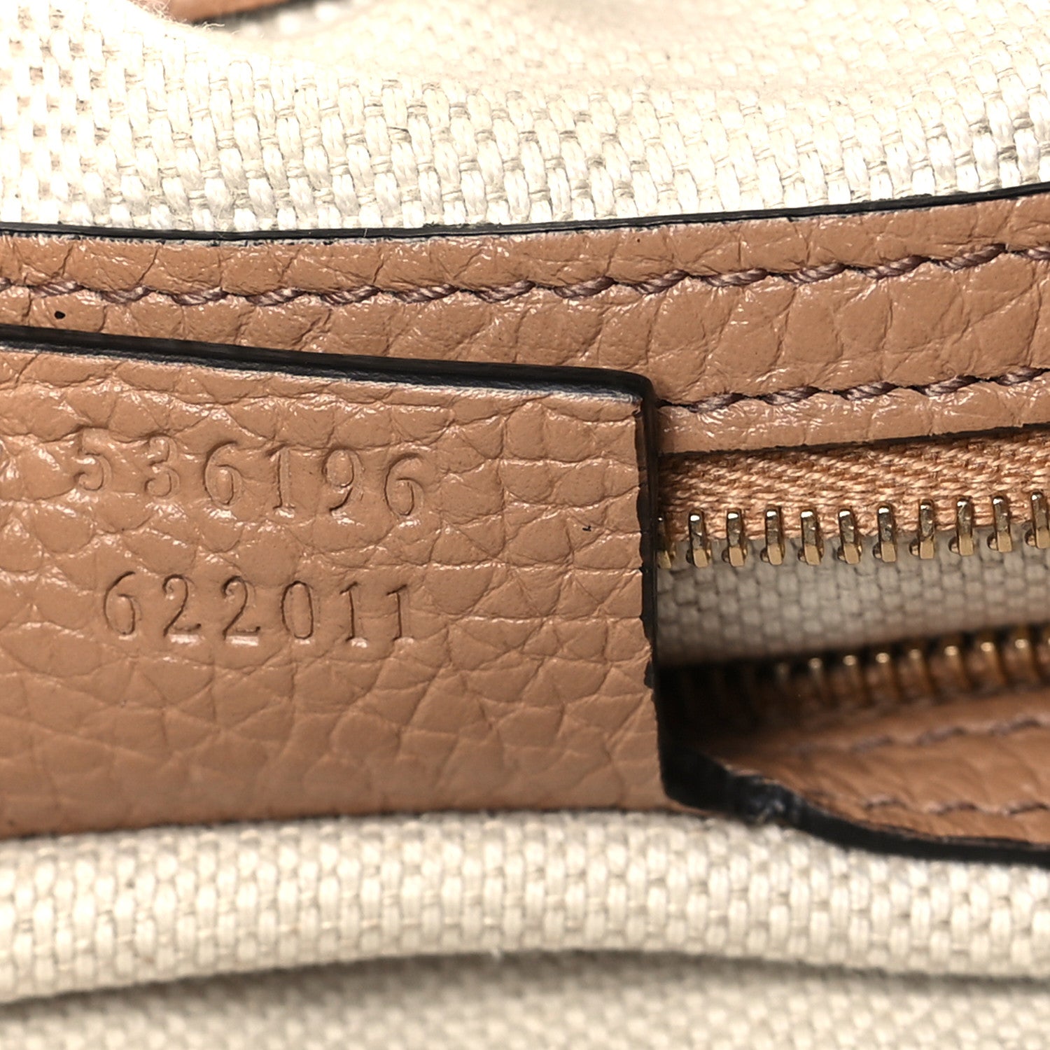 Gucci Pebbled Calfskin Medium Soho Chain Shoulder Bag Camelia 7 of 9