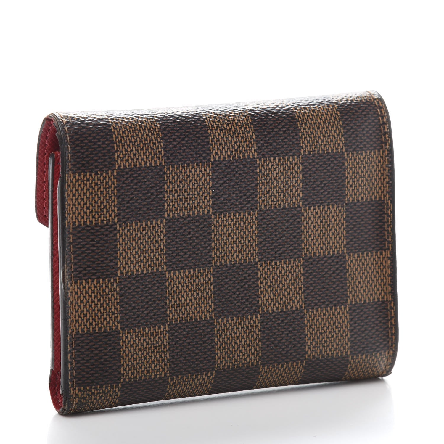 Louis Vuitton Damier Ebene Victorine Wallet Red 3 of 9