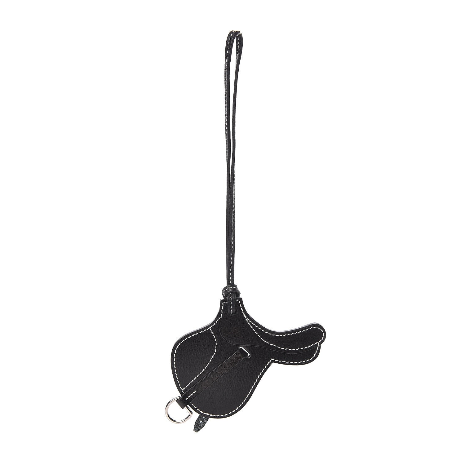 Hermes Box Paddock Selle Horse Saddle Bag Charm Black 1 of 4