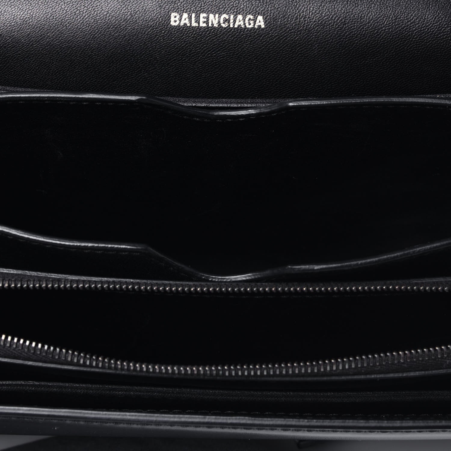 Balenciaga Shiny Box Calfskin Medium B Bag Black 3 of 4