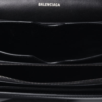 Balenciaga Shiny Box Calfskin Medium B Bag Black 3 of 4
