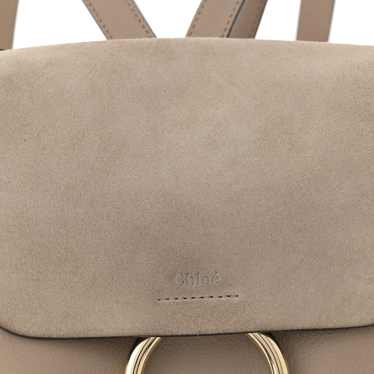 Chloe Suede Calfskin Medium Faye Backpack Motty Grey 7 of 16