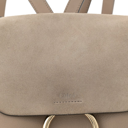 Chloe Suede Calfskin Medium Faye Backpack Motty Grey 7 of 16