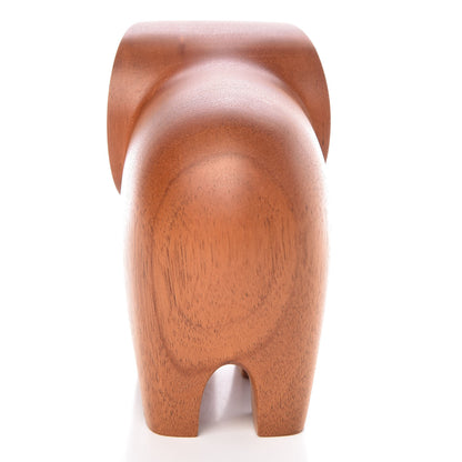 Hermes Mahogany Wood Elephant Lao Paperweight Naturel 5 of 9