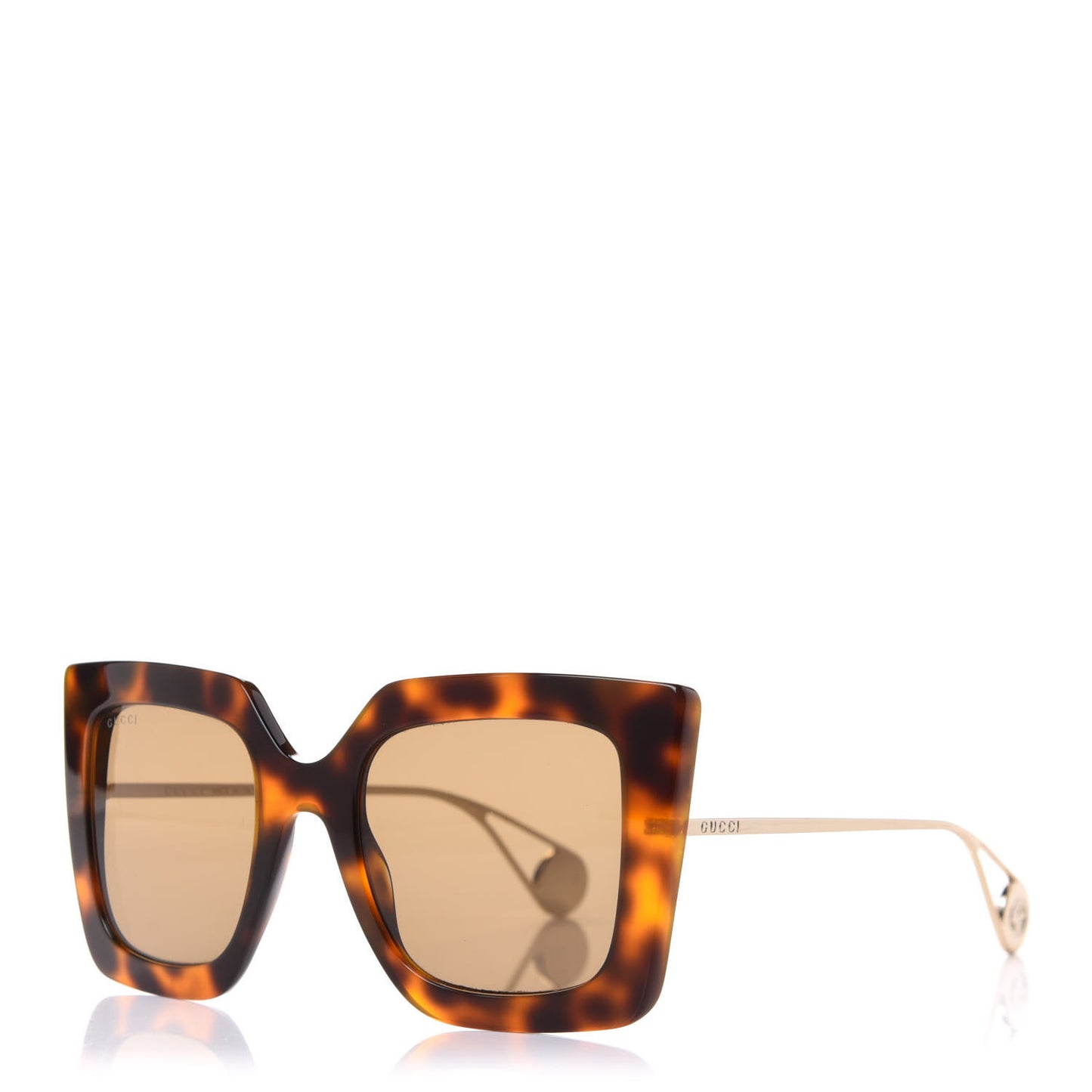 Acetate Oversize Square Frame GG0435S Sunglasses Havana