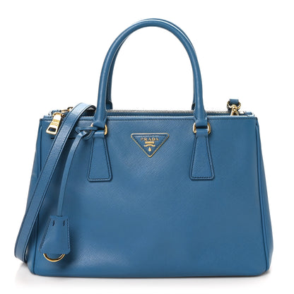 Prada Saffiano Small Galleria Double Zip Tote Cobalto 1 of 9