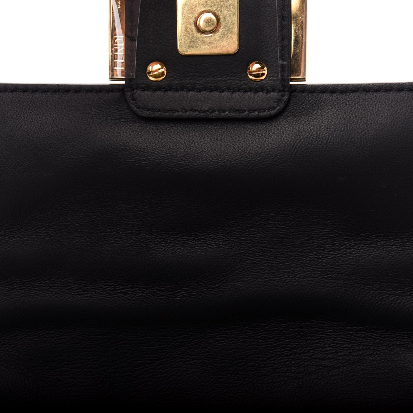 Nappa FF 1974 Embossed Mini Baguette Black