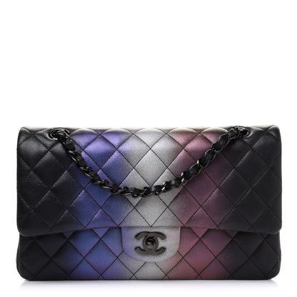 Chanel Calfskin Quilted Ombre Medium Double Flap Black 1 of 12