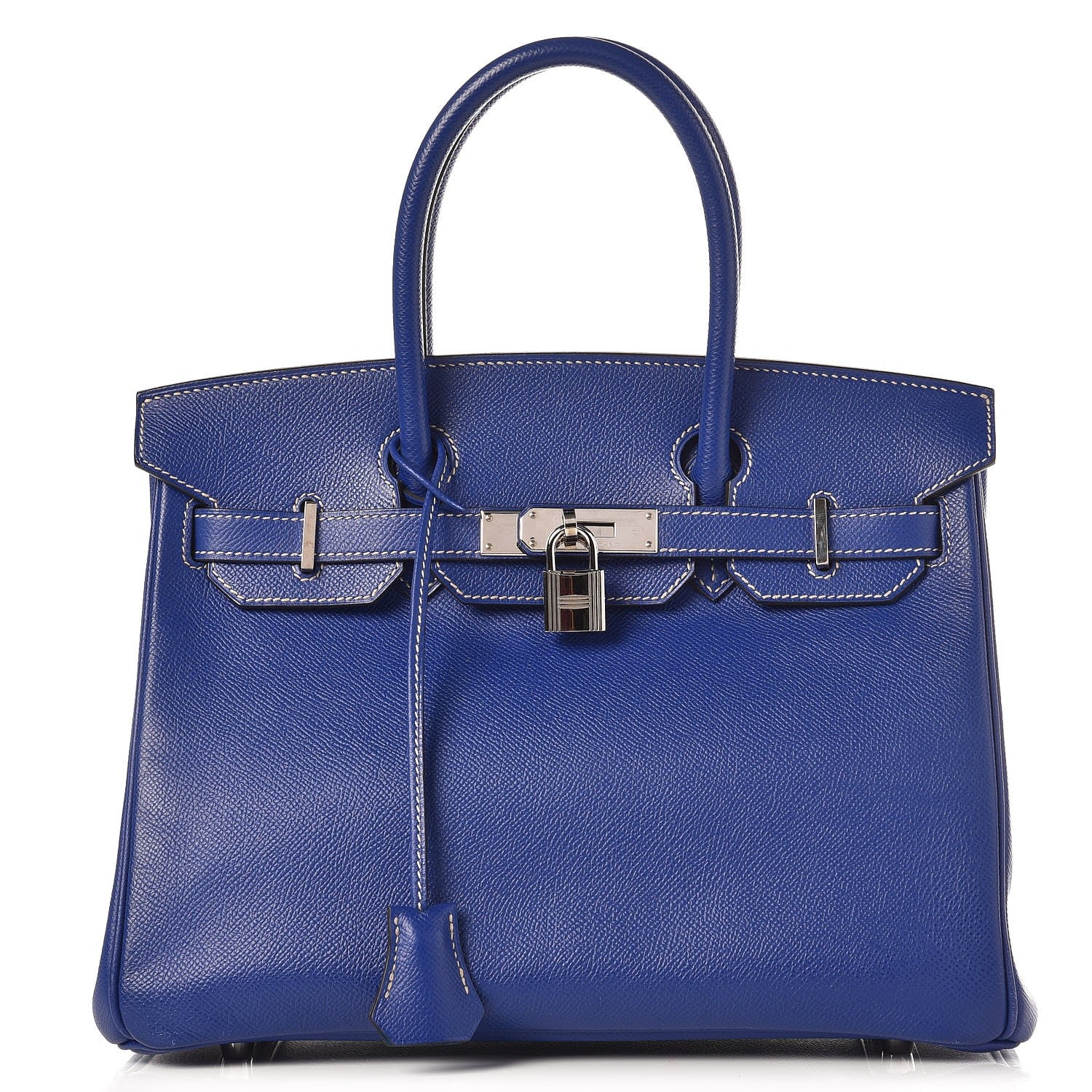 Hermes Epsom Candy Birkin 30 Bleu Electrique Mykonos 1 of 32