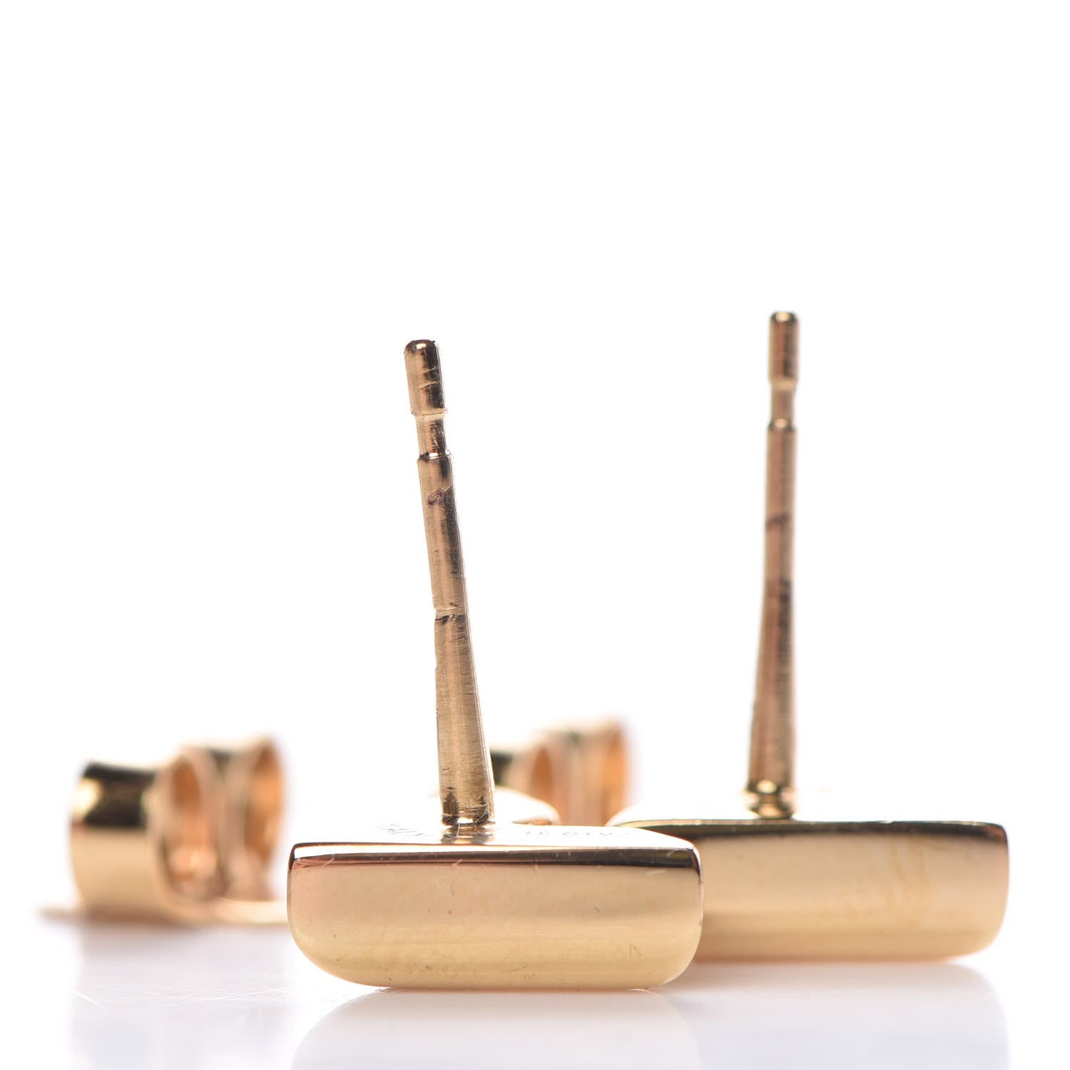 Louis Vuitton Brass Essential V Stud Earrings Gold 3 of 4