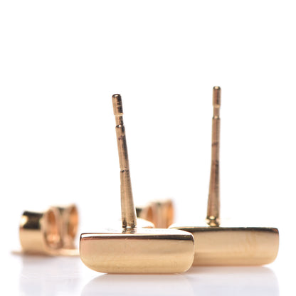 Louis Vuitton Brass Essential V Stud Earrings Gold 3 of 4