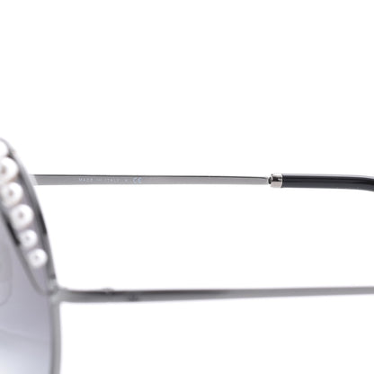 Chanel Pearl Round Polarized Sunglasses 4234-H Silver 5 of 8