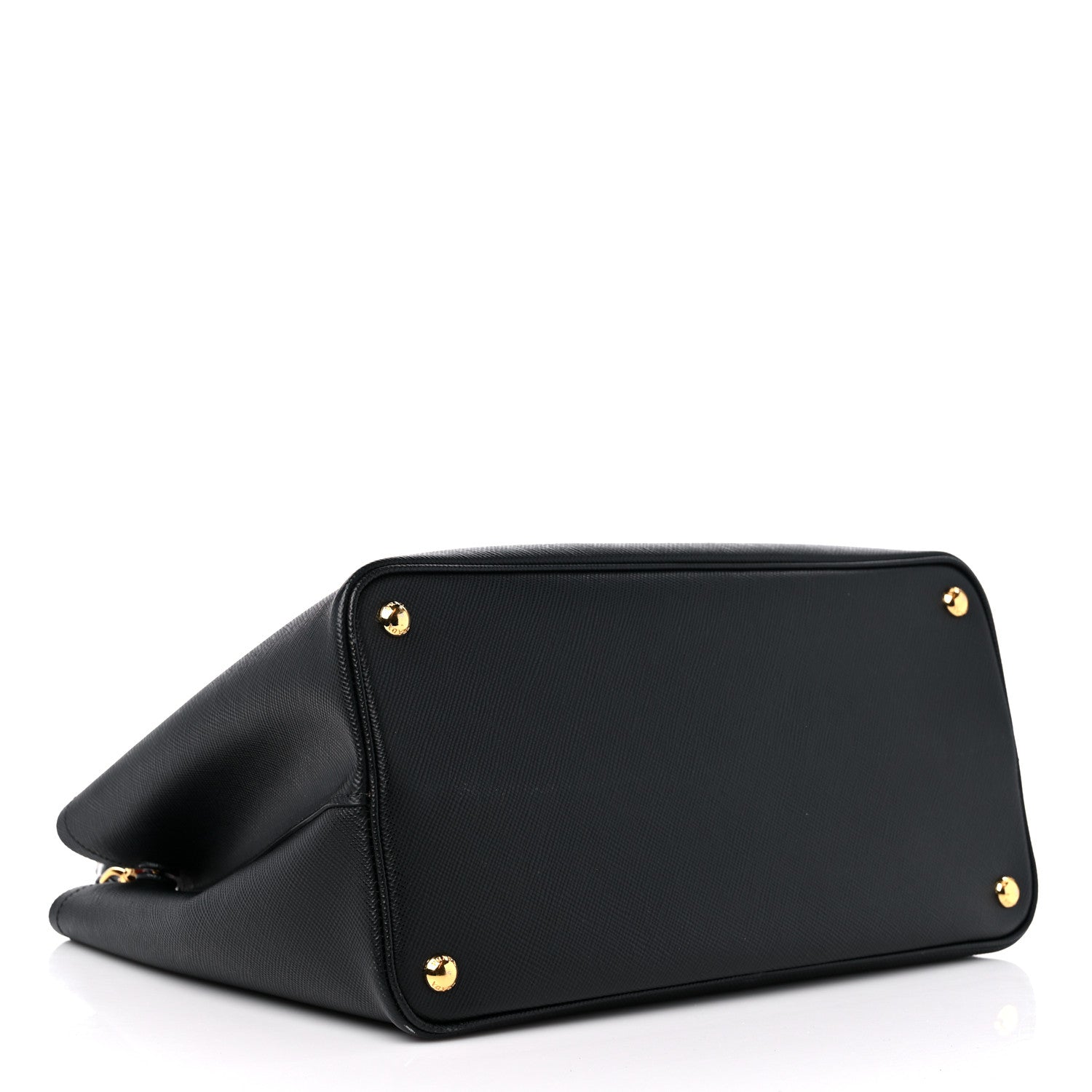 Prada Saffiano Cuir Medium Double Bag Black Fuoco 4 of 10