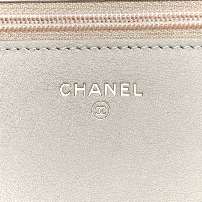 Chanel Tweed Shearling Quilted Chanel Wallet On Chain WOC and Coin Purse Beige Black 9 of 14